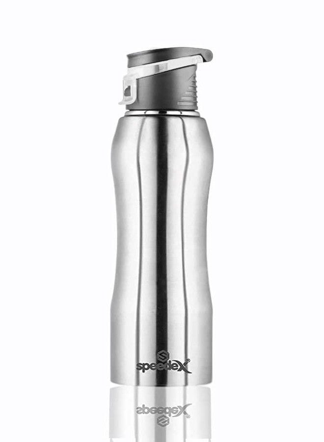 Speedex Stainless Steel Water Bottle 1 Ltr For School, Gym, Office Bottles 1 Litre for Boys, Girls, Men, Women, Kids, Fridge, Silver Colour